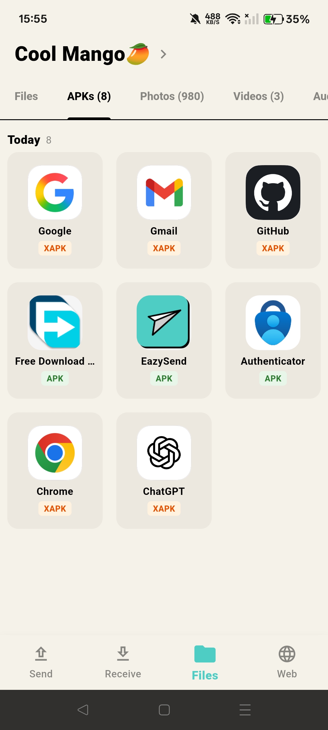 Received APKs